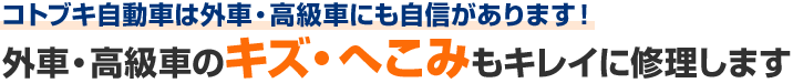 コトブキ自動車は外車・高級車にも自信があります！